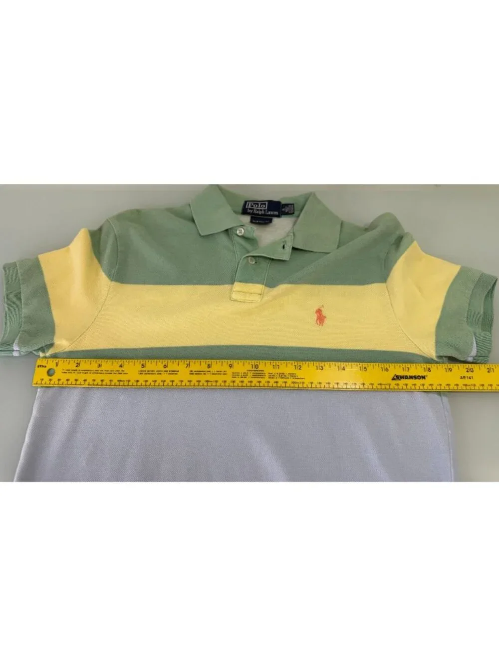 Vintage Polo Ralph Lauren Polo Shirt Colorblock Mens Small S Custom Fit 90's Y2K